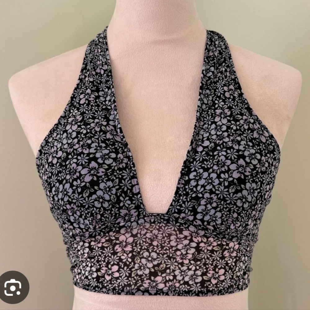 Gilly hicks floral halter top bralette